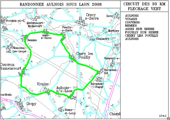 Parcours Route de 33 Km