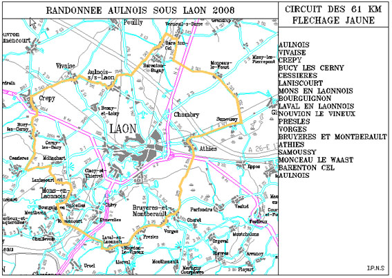 Parcours Route de 61 Km