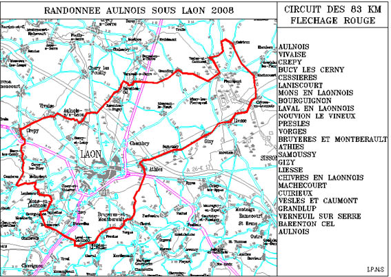 parcours route de 80 km